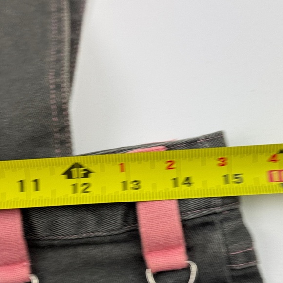 Azona a02 Black and Pink Denim Skirt with Removable Bib Button-Up Dress - Picture 10 of 15